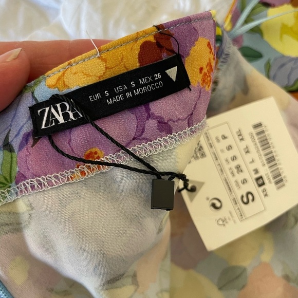 Zara Floral Multicolor Sleeveless mini dress - Picture 5 of 7